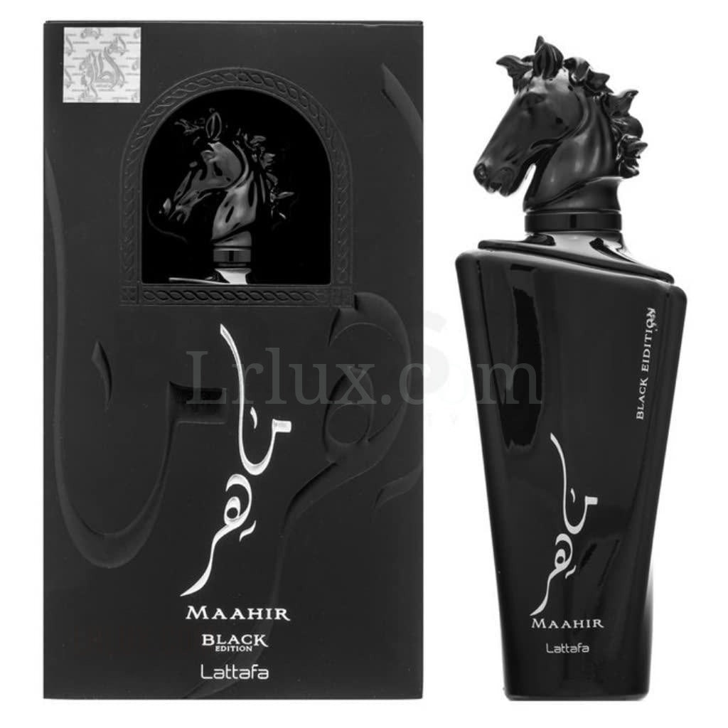 Lattafa Maahir Black Edition for Unisex Eau de Parfum Spray, 3.4 Ounce - Lrlux.com
