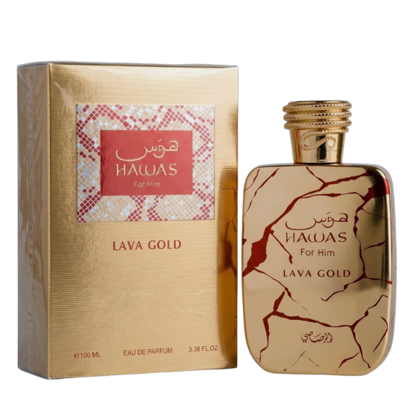 Hawas Lava Gold 3.4 oz EDP. by Rasassi