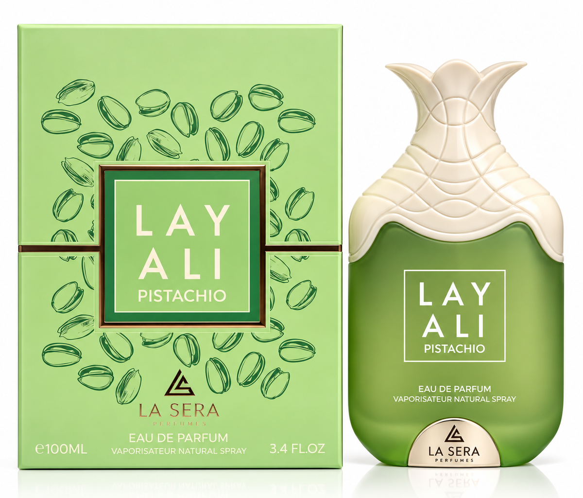 LAY ALI PISTACHIO by LA SERA, Eau de Parfum, 100 ml / 3.4 fl oz.