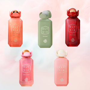 5 Pcs  Alysia Collection combo  by Fragrance World . Apple Rouge, Lychee Fizz , Pista Sunday , Marshmallow and Pista Sunday