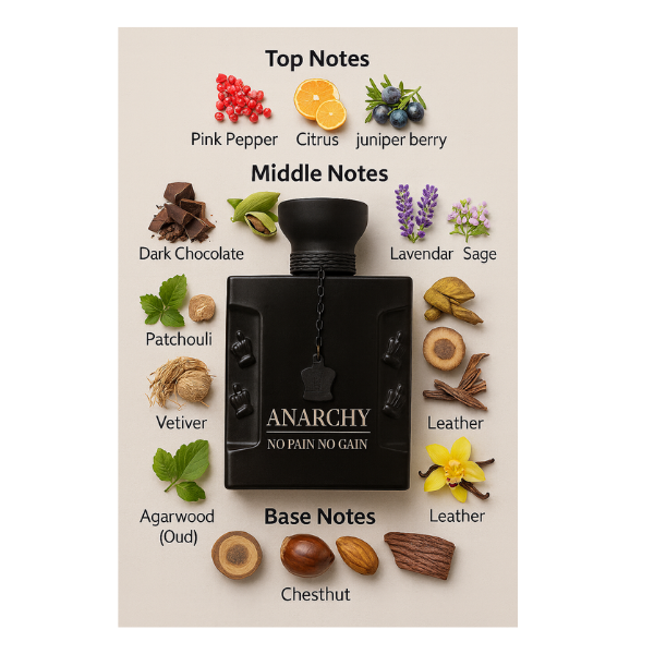 No Pain No Gain for Men by Anarchy 3.4 oz Parfum