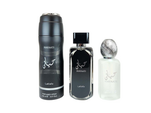 LATTAFA HAYAATI 3 PCS GIFT SET WITH 100ML EDP + 200ML DEO + 50ML HAIRMIST