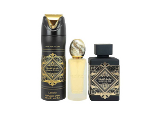 LATTAFA BADEE AL OUD GLORY 3 PCS GIFT SET WITH 100ML EDP + 200ML DEO + 50ML HAIRMIST