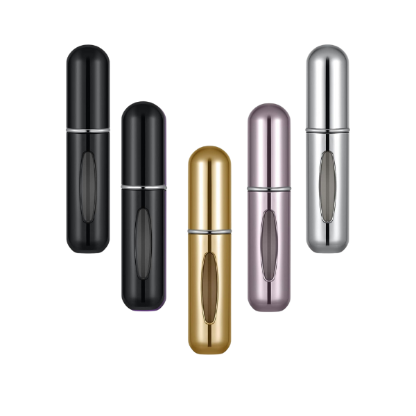 5 Pack Mini Refillable Perfume Atomizer Bottle,Portable Perfume Empty Spray Bottle,Multicolor Travel Perfume Dispenser,Refill Scent Pump Case Perfume Bottle for Traveling Outgoing 5ml/0.2oz - Lrlux.com