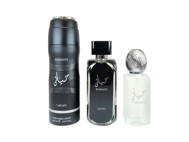 LATTAFA HAYAATI 3 PCS GIFT SET WITH 100ML EDP + 200ML DEO + 50ML HAIRMIST - Lrlux.com