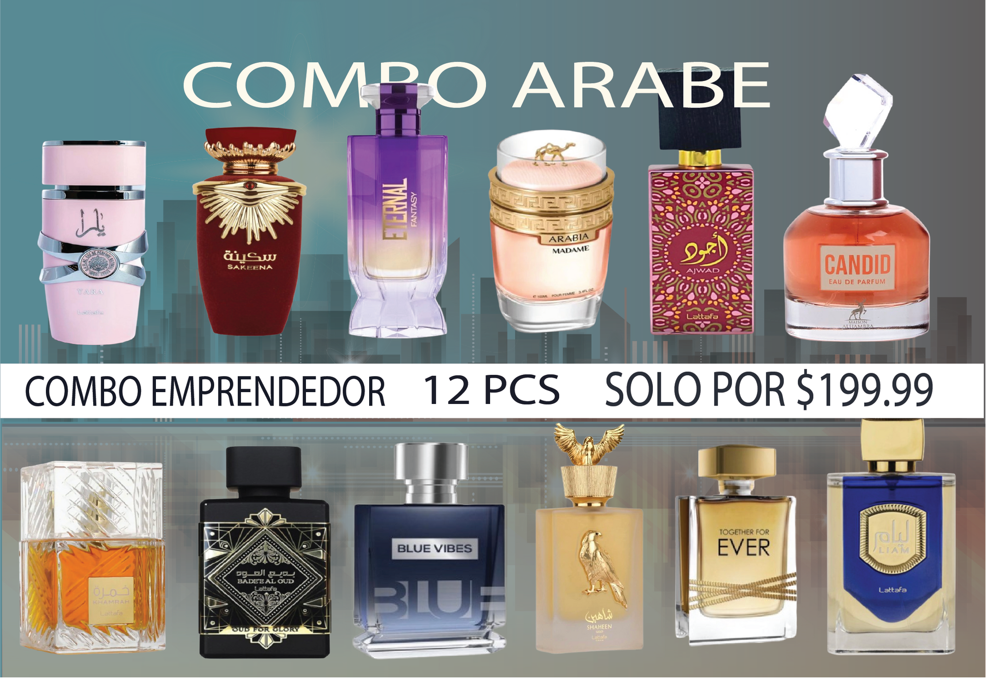 COMBO ARABE # 1 EMPRENDEDOR 12 PCS