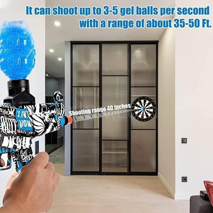 Electric Gel Ball Bla-Ster - Splatter Ball Blaster Water Bead Bla-Ster with 20000 Gel Balls and Goggles - Backyard Fun and Safe Outdoor Activity for Boys and Girls, Adult. - Lrlux.com