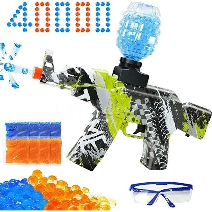 Electric Gel Ball Bla-Ster - Splatter Ball Blaster Water Bead Bla-Ster with 20000 Gel Balls and Goggles - Backyard Fun and Safe Outdoor Activity for Boys and Girls, Adult. - Lrlux.com